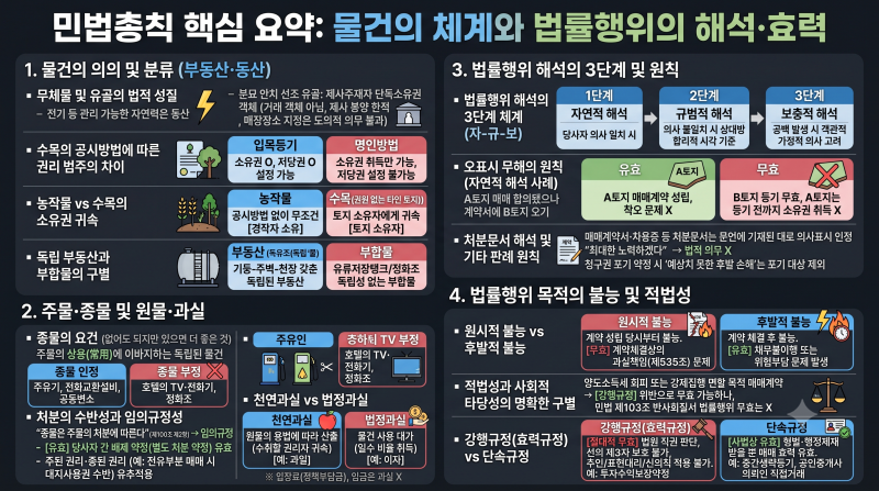 [행정사 민법총칙 19강] 강행규정과 단속규정 구별: 법률행위의 목적과 무효 정리 (김중연/박....