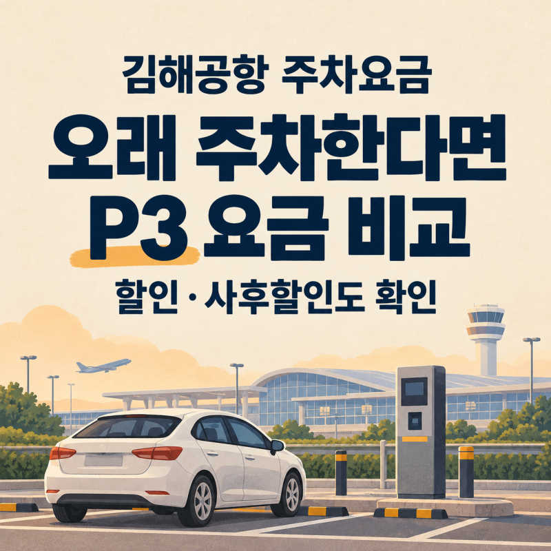 김해공항 주차장 요금 2026｜P1·P2·P3 비교, 할인·사후할인 확인방법