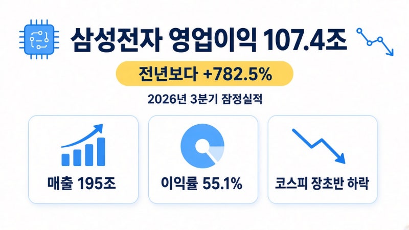 삼성전자 3분기 영업이익 100조 돌파! 그런데 코스피는 왜 하락할까? (미국 주담대 금리 상승 ....