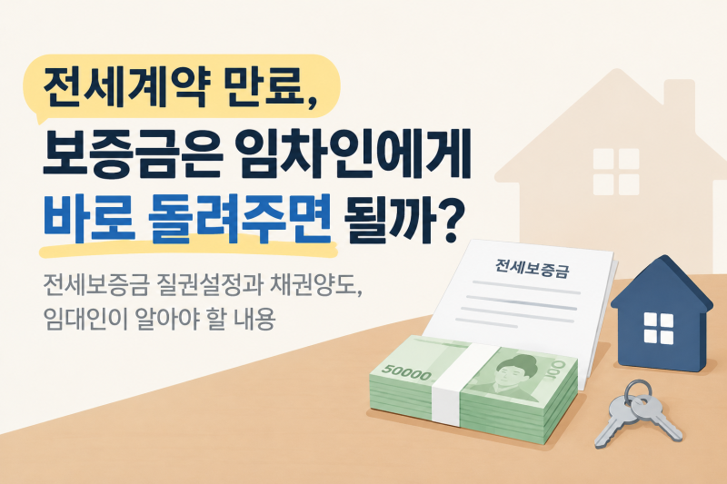 전세계약 만료, 보증금은 임차인에게 바로 돌려주면 될까?