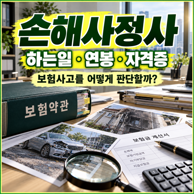 손해보험사정사의 역할·연봉·자격증