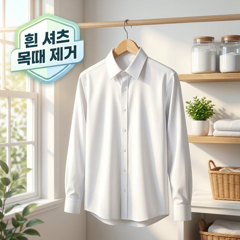 흰 셔츠 목과 겨드랑이 누런 땀 얼룩 주방세제로 지우는 세탁법