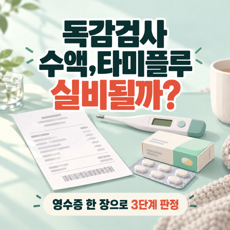 독감 검사·수액·타미플루, 실비 될까? 영수증 한 장으로 판정