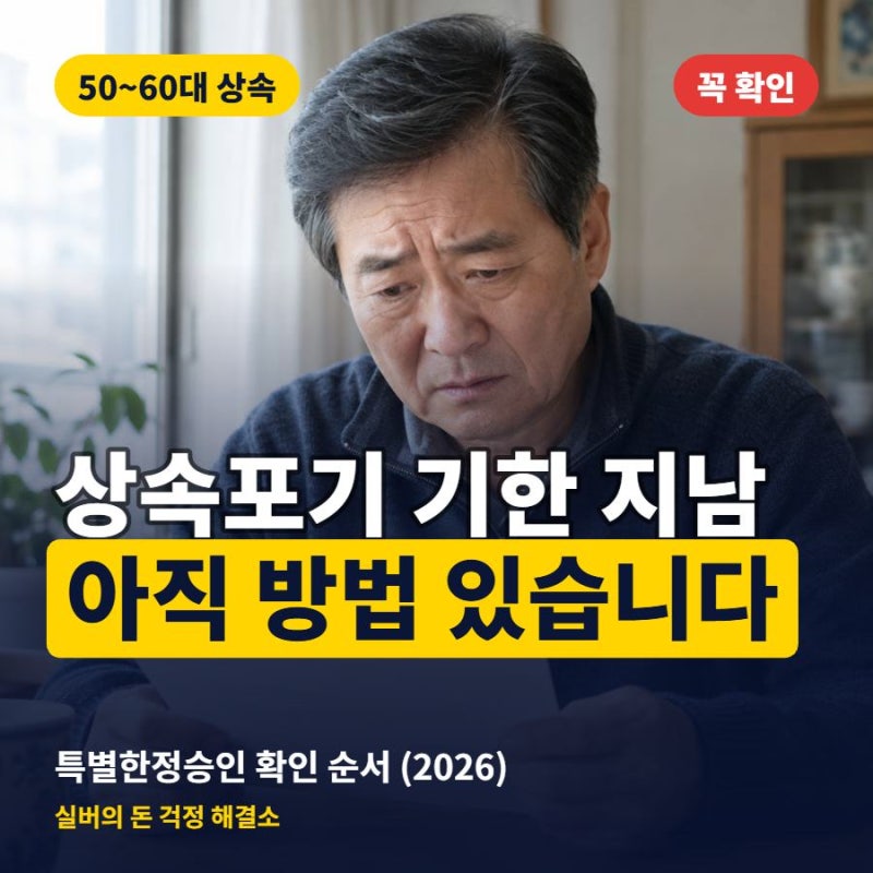 상속포기 기한 지났을 때, 특별한정승인이 가능한지 확인하는 순서 (2026)