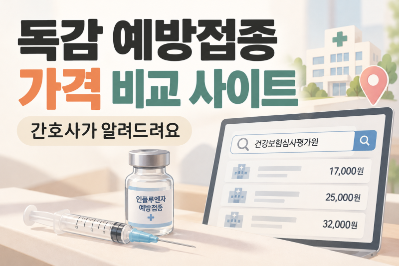 독감 예방접종 가격 얼마일까? 가격 비교 사이트 간호사가 알려드려요!