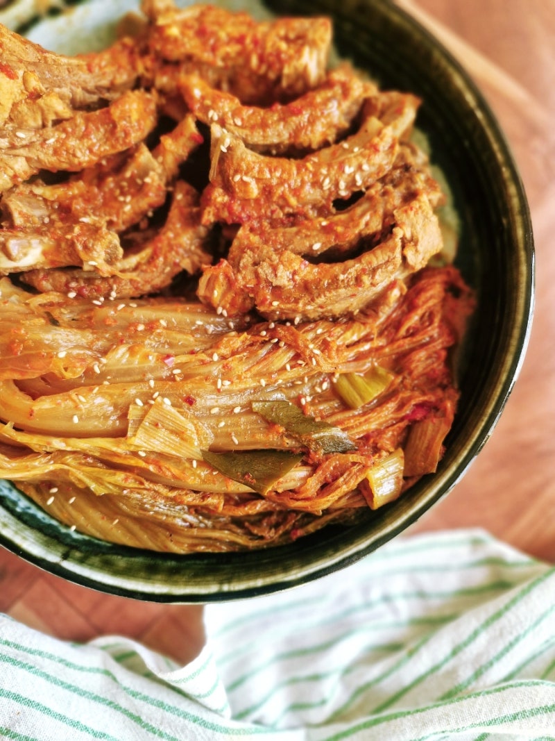 돼지 등갈비김치찜레시피 등갈비묵은지김치찜 양념