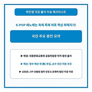 박진영 국감 출석 패노메논 특혜 논란 정리