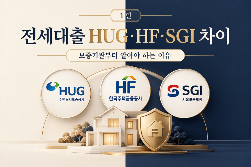 [1편] 전세대출 HUG·HF·SGI 차이｜보증기관부터 알아야 하는 이유