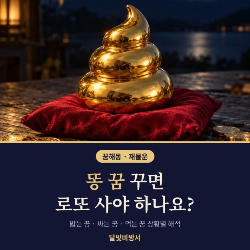 똥 꿈 꾸면 로또 사야 하나요? 밟는 꿈·싸는 꿈 상황별 해몽