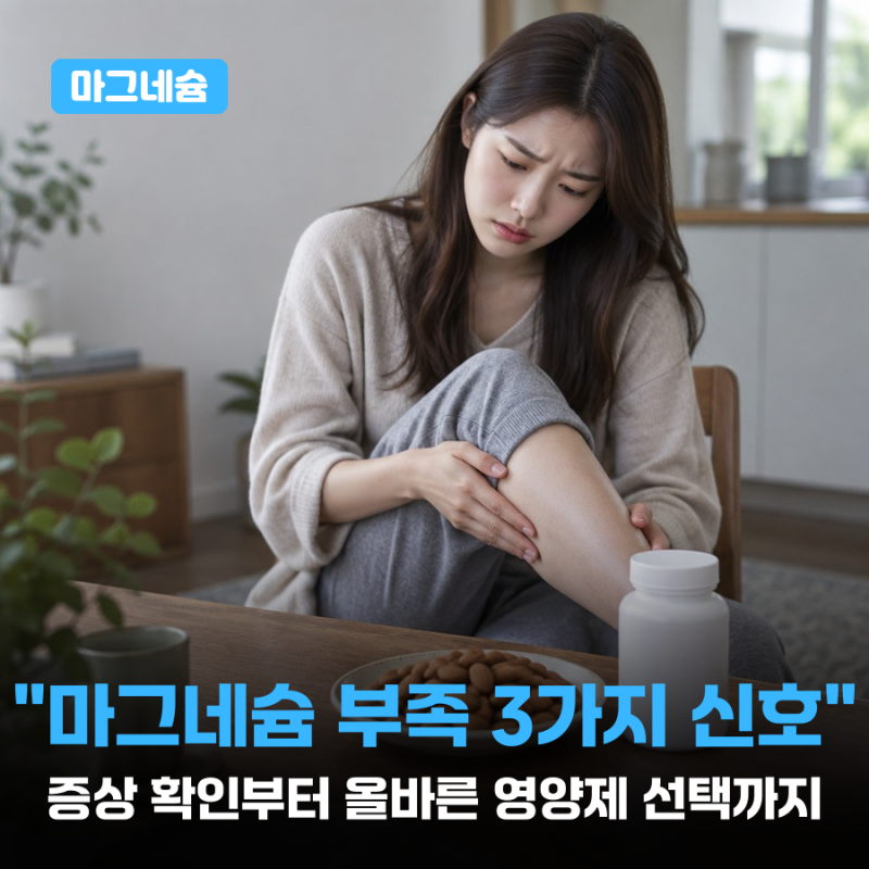 마그네슘 효능과 부족 증상, 근육 경련·피로감부터 영양제 고르는 법까지