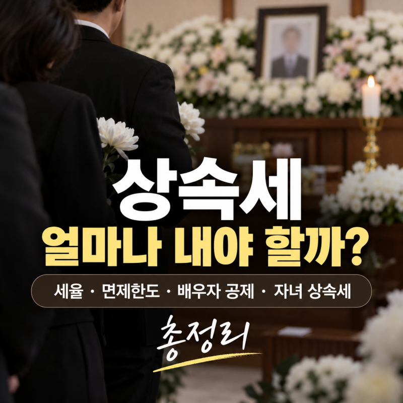 상속세 얼마나 내야 할까? 세율·면제한도·배우자 공제·자녀 상속세 총정리