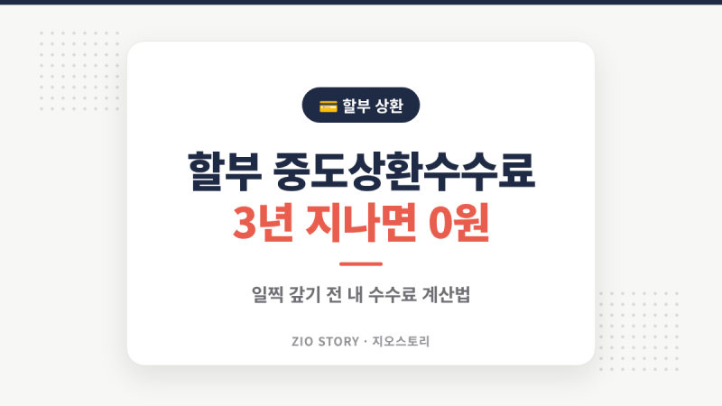 자동차 할부 중도상환수수료, 3년 지나면 0원… 일찍 갚기 전 내 수수료 계산하는 법