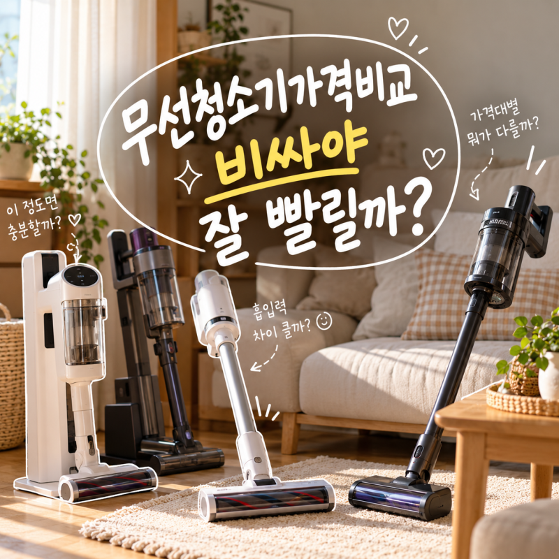 무선청소기가격비교 해보니, 비싼 제품까지 사야 할지 고민됐어요