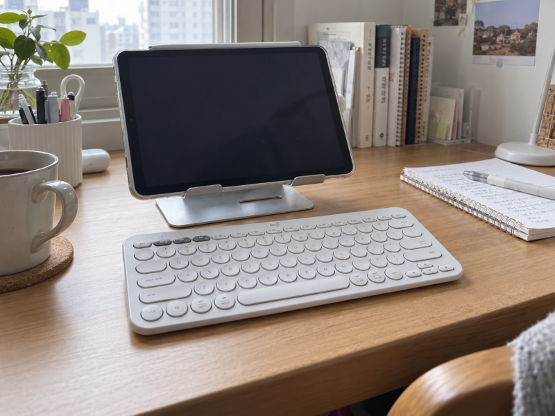 로지텍 K380s 블루투스 키보드, 아이패드·노트북 3대 연결과 숫자패드 차이