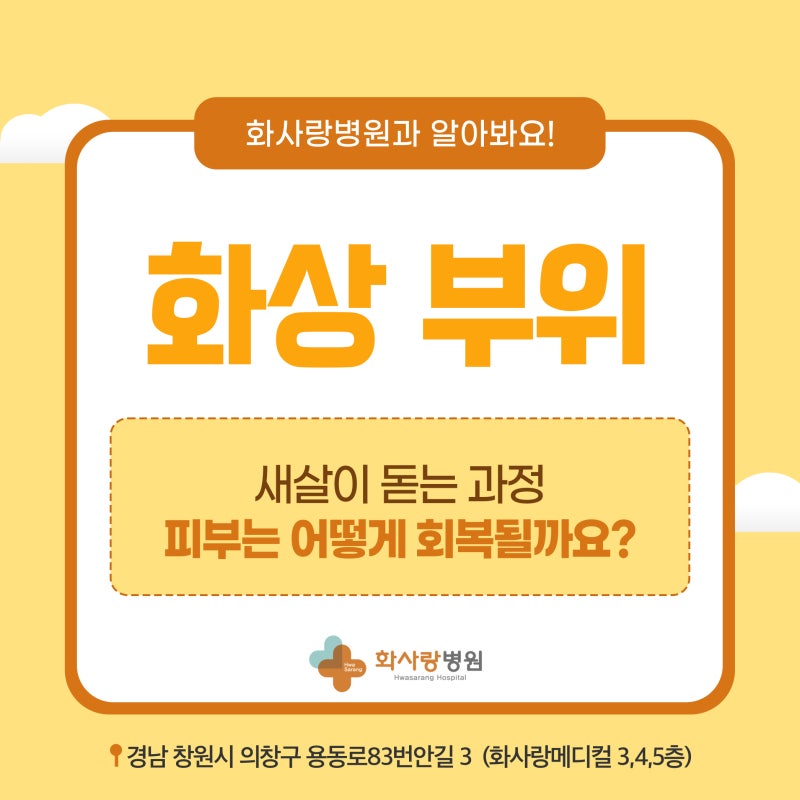 창원화상흉터 화상 부위에 새살이 돋는 과정, 피부는 어떻게 회복될까요?