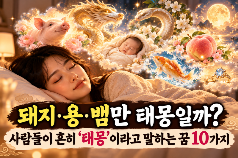 돼지·용·뱀만 태몽일까? 사람들이 흔히 ‘태몽’이라고 말하는 꿈 10가지
