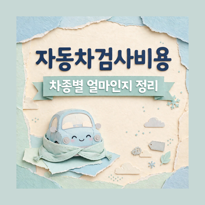 자동차검사비용, 차종·검사종류별 얼마인지 공단 요금표로 정리