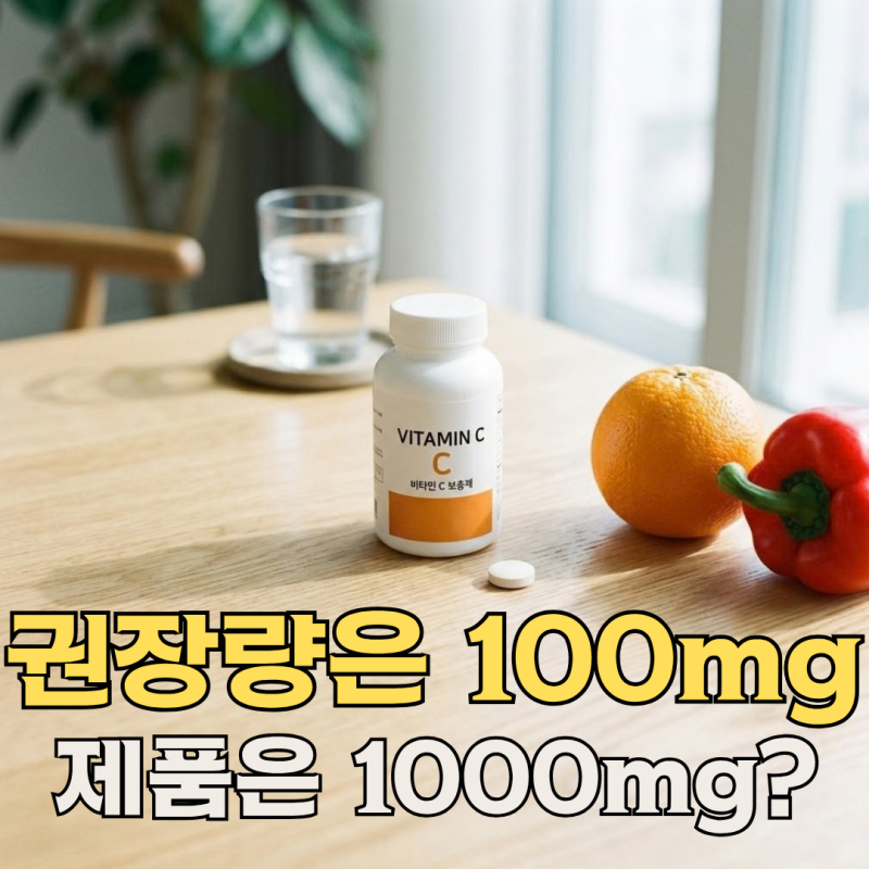 비타민C 1000mg 매일 먹어도 될까? 권장량 100mg, 상한 2000mg 보는 법