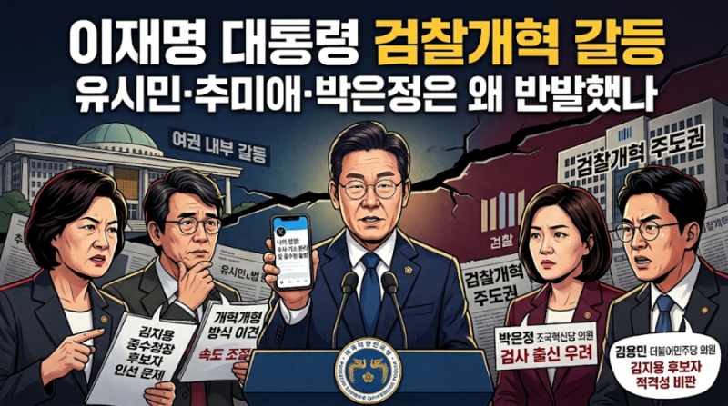 이재명 대통령 검찰개혁 갈등, 유시민·추미애·박은정은 왜 반발했나