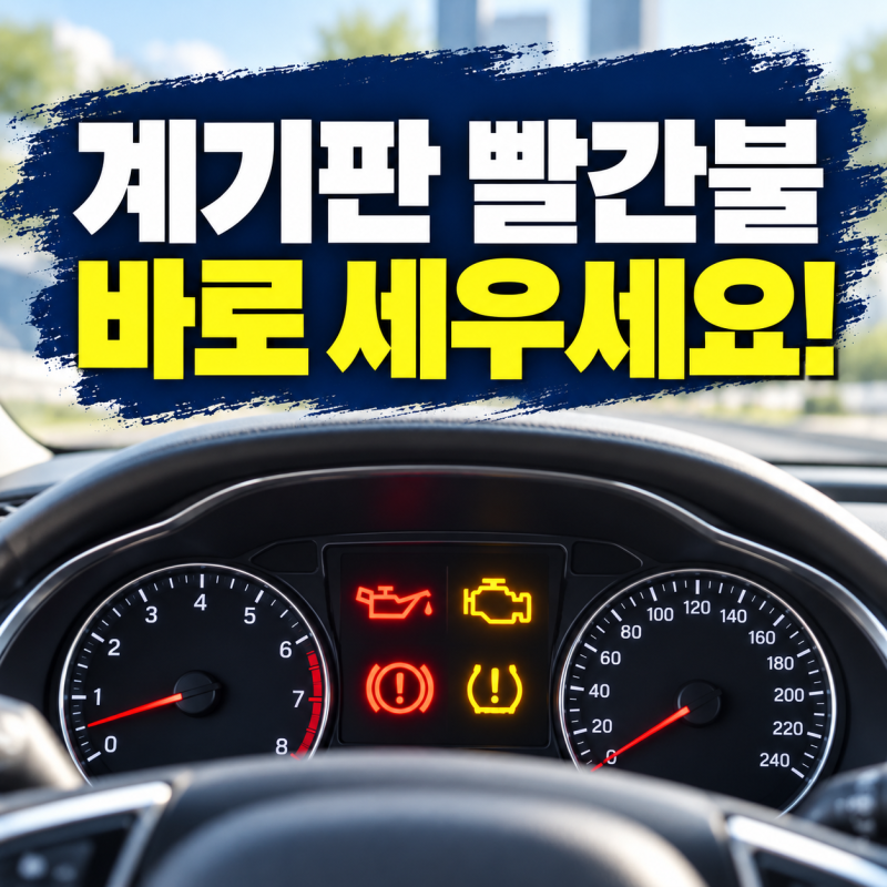 자동차 계기판 경고등 색상별 의미｜빨간색은 바로 세우세요