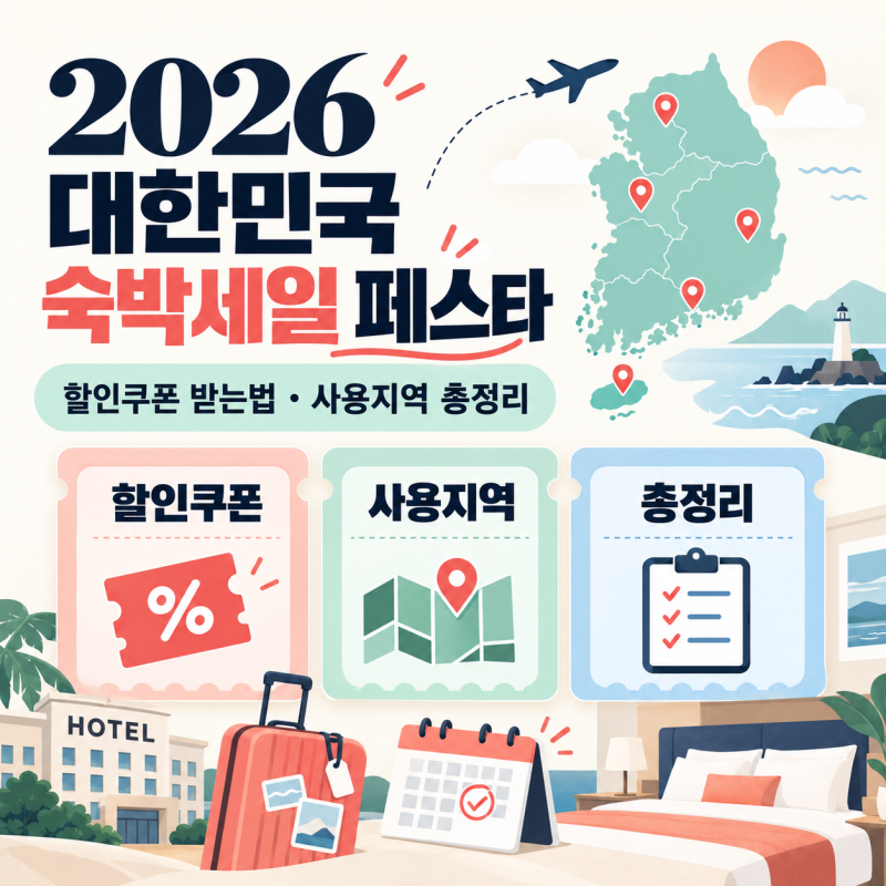 2026 숙박 페스타 할인쿠폰 받는법 사용지역 총정리