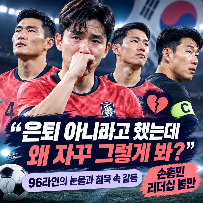 황인범 눈물 진짜 이유, 은퇴설 뒤엔 손흥민 리더십 불만이 있었다