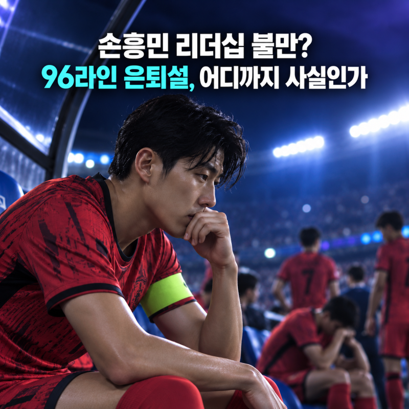 손흥민 리더십 불만? 96라인 은퇴설, 어디까지 사실인가