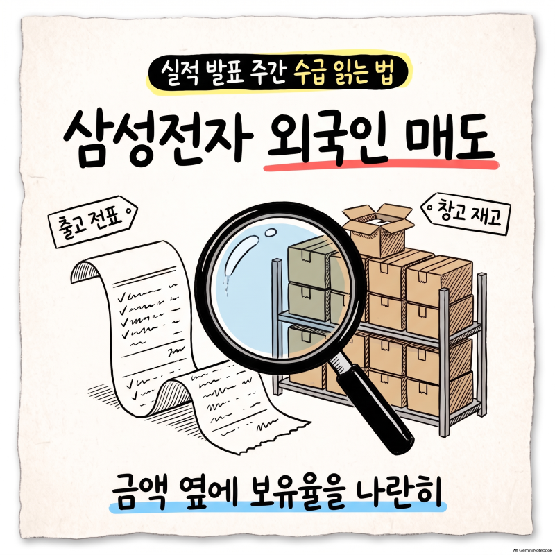 삼성전자 외국인 매도, 실적 발표 주간에 수급을 읽는 법