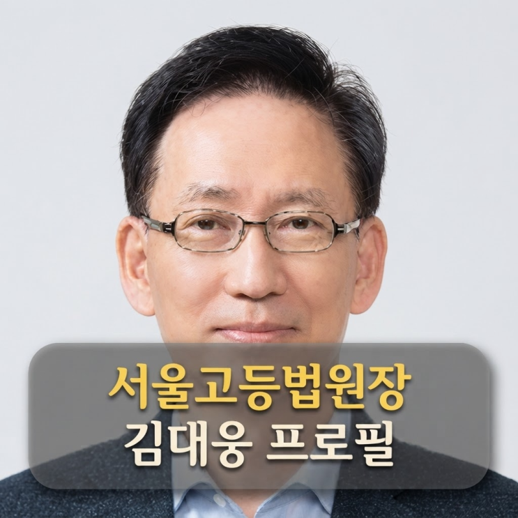 <b>서울</b>고등법<b>원장</b> 김대웅 프로필 총정리, 사법연수원 19기 경력 한눈....