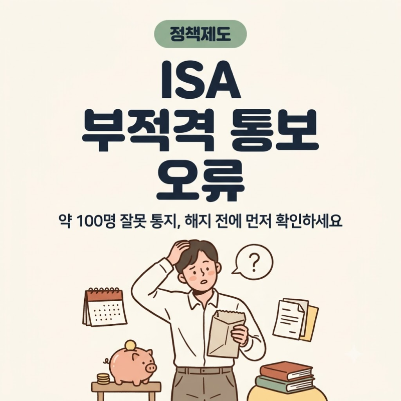 ISA 부적격 통보 오류, 내 계좌 확인 방법과 가입 조건 정리