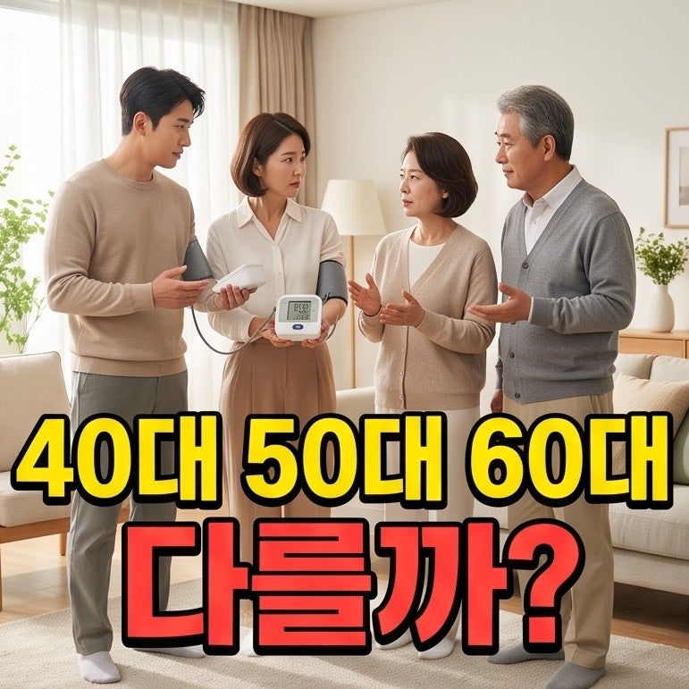 "40대 50대 60대 다를까?" 연령별 정상혈압 기준