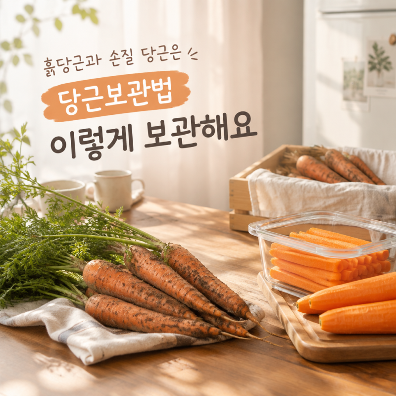 당근보관법, 흙당근과 손질 당근은 이렇게 보관해요
