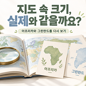 세계지도 고화질 한글 PDF 다운로드｜메르카토르와 이퀄 어스, 실제 크기가 달라 보이는 이유