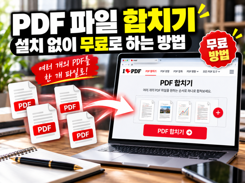 PDF 파일 합치기 무료로 하는 방법｜프로그램 설치 없이 여러 PDF 하나로 병합