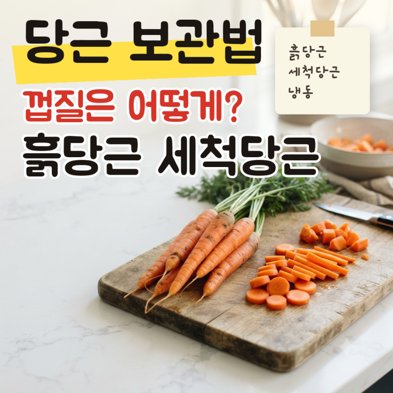 당근 보관법, 흙당근과 세척 껍질은 어떻게? 당근 냉장 냉동으로 무르지 않게 오래 두는 요령