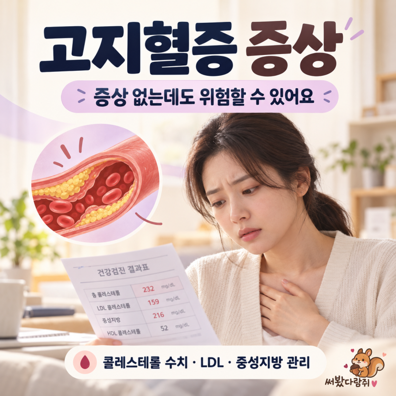 고지혈증 증상은? 콜레스테롤 정상수치부터 LDL·중성지방 관리까지 알아봐요