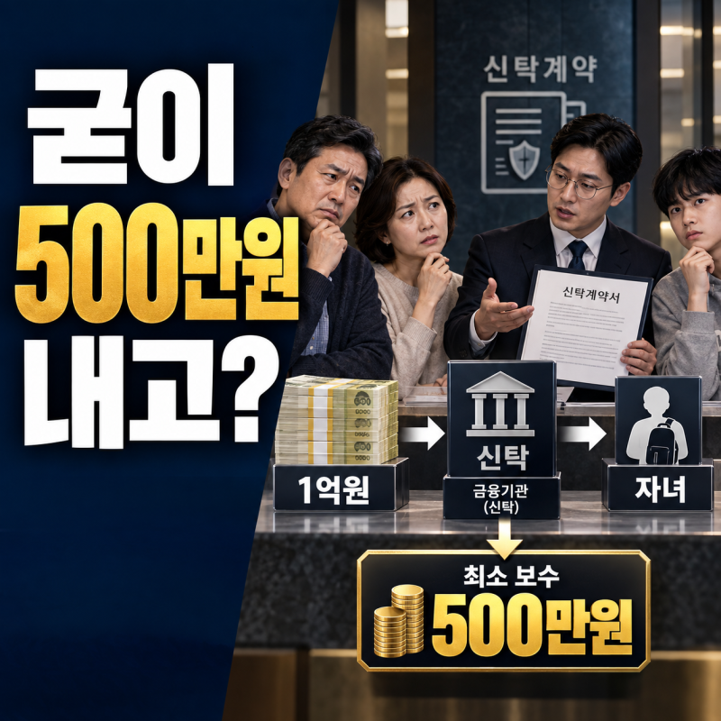 서울대 가면 1억? 하나은행 자녀교육신탁, 최소 보수 500만원 따져보니