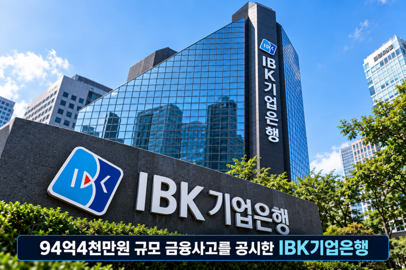 “7년 전에도 당했는데”…기업은행, 같은 대표 새 회사서 94억 금융사고