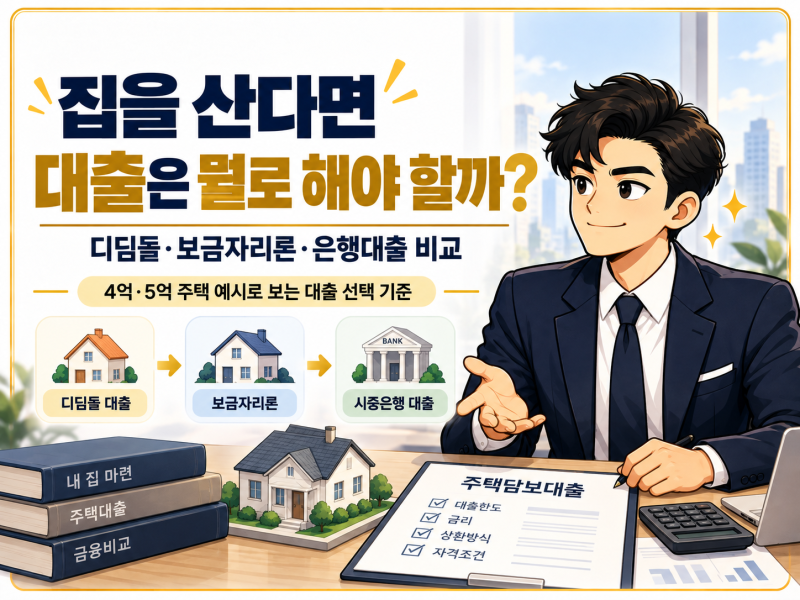 집을 산다면 대출을 뭘로 해야 할까｜디딤돌·보금자리론·은행대출 비교