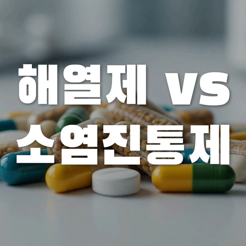 목 아프고 몸살 기운 있을 때, 해열제와 소염진통제 차이 알고 계신가요?