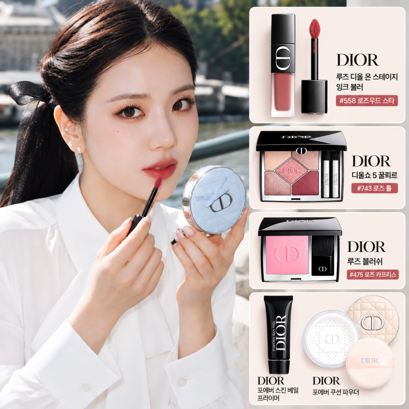 지수 디올 메이크업 뭐 썼길래? 요즘 어른여자 느낌 제대로네요