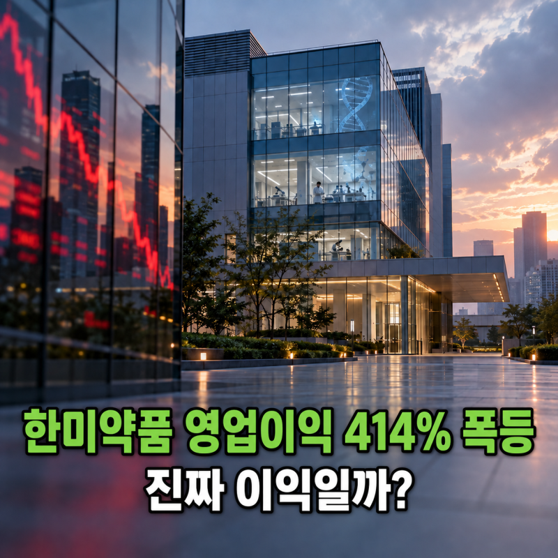 한미약품 영업이익 414% 폭등, 진짜 이익일까?