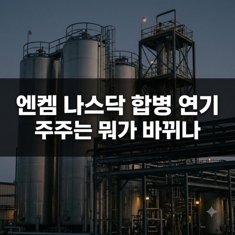 엔켐 나스닥 합병 연기, 주주는 뭐가 바뀌나