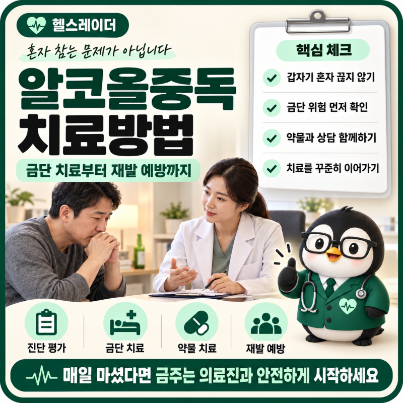 알코올중독 치료방법, 금단 증상부터 약물치료와 재발 예방까지