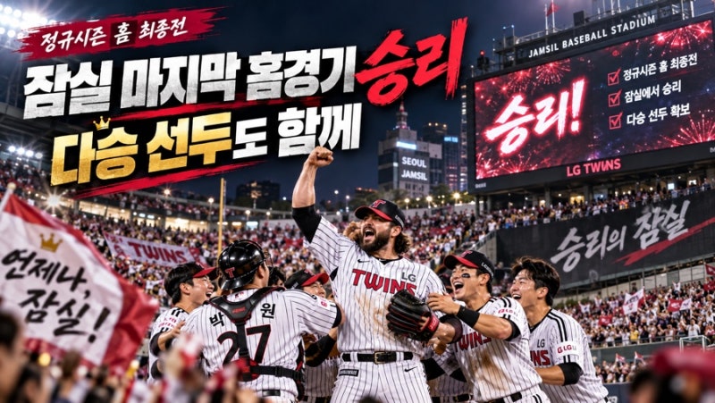 LG의 마지막 잠실 정규시즌 홈경기, 승리와 다승 선두를 함께 잡았다
