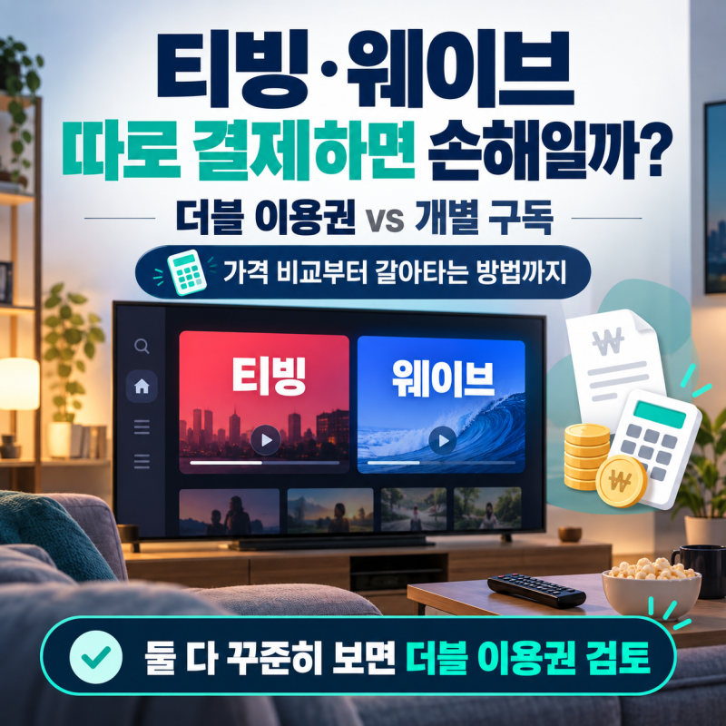 티빙·웨이브 따로 결제하면 손해일까? 더블 이용권 가격 비교부터 갈아타는 방법까지