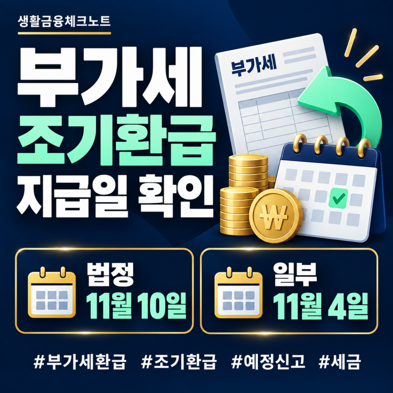 부가세 조기환급 언제 받을까? 설비투자·수출 사업자 신청조건과 지급일 총정리