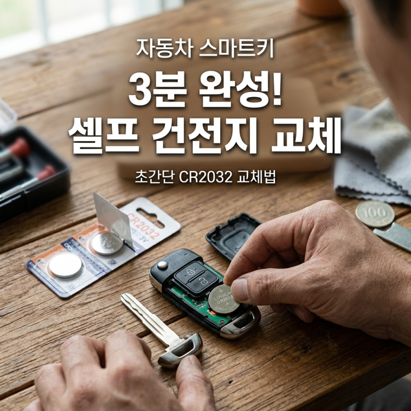 스마트키 건전지 방전 시 응급 시동 방법과 셀프 교체 3분 컷