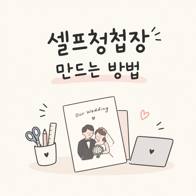 셀프청첩장 만들기 3단 청첩장 7만원 이하 제작 | 비즈하우스 청첩장 만드는 TIP