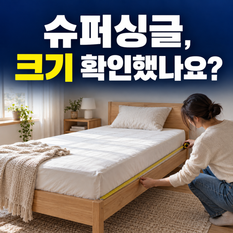 슈퍼싱글 침대 사이즈, 매트리스와 프레임 크기를 따로 확인하세요